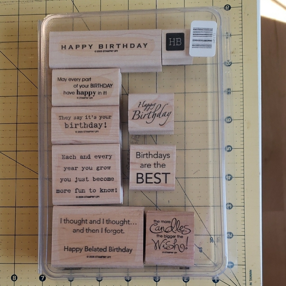 Happy Birthday Rubber Stamp Set